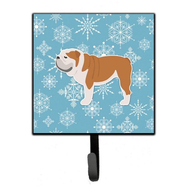Carolines Treasures Winter Snowflake English Bulldog Leash or Key Holder BB3562SH4 - main